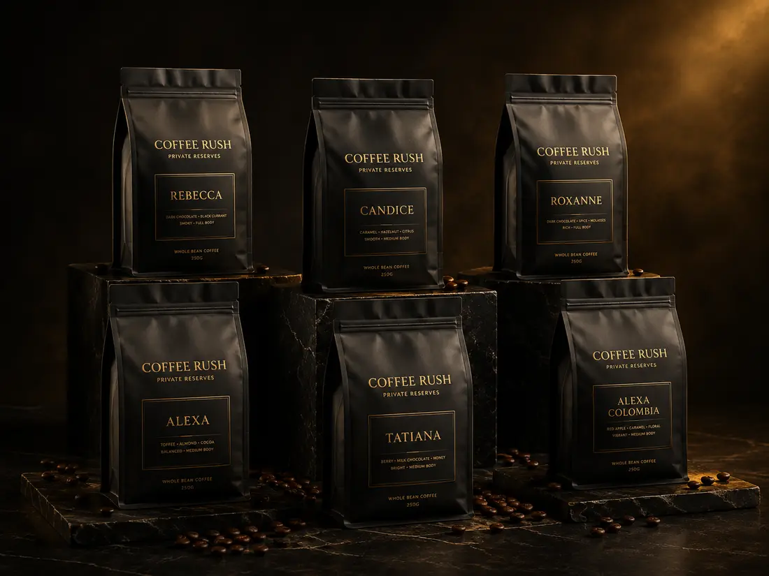 Coffee Rush collection display